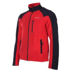 Polar męski Hi-Tec Monar - czerwony, Rozmiar XXL. Czerwone bluzy sportowe męskie Hi-tec, m, bez wzorów, z materiału, bez kaptura. Za 134.99 zł.