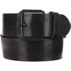 Replay Pasek Czarny. Czarne paski męskie Replay, z materiału. Za 292.95 zł.