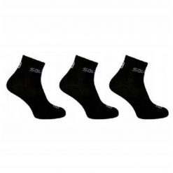 Skarpety turystyczne Salomon Active Wear Quarter 3 pary, niskie. Czarne skarpetki damskie Salomon, bez wzorów. Za 40.00 zł.