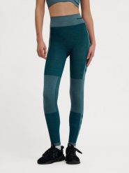 Damskie legginsy bezszwowe z wysokim stanem Hummel Clea. Niebieskie legginsy damskie Hummel, bez wzorów, z dzianiny. Za 169.95 zł.