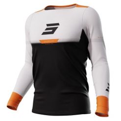Jersey Shot Stok. Białe bluzy męskie SHOT RACE GEAR, bez wzorów, z jersey, sportowe, bez ramiączek, bez kaptura. Za 216.00 zł.