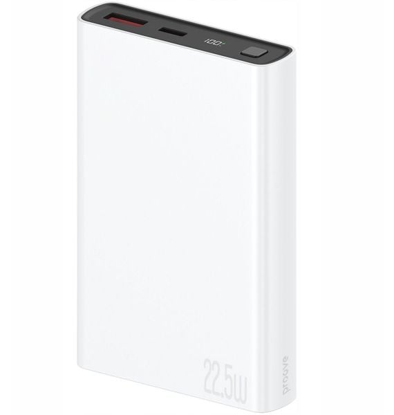 Mocny Powerbank Podróżny 2w1 10000mah 22.5w Usb Usb-a + Usb-c Type-c Proove / Pbf122120002 / Hyper Flux Plus / Biały. Białe powerbanki PROOVE. Za 99.99 zł.