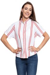 KOSZULA WRANGLER RAGLAN SS SHIRT DUBARRY W5252CKVZ 112129394. Białe koszule damskie Wrangler, s, bez wzorów, bez kołnierzyka, bez ramiączek. W wyprzedaży za 59.99 zł.