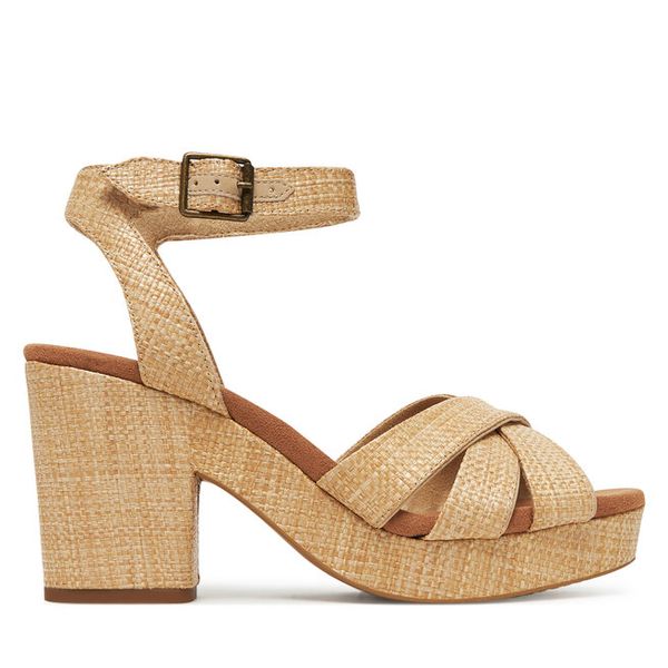 Sandały Toms. Brązowe sandały damskie Toms, bez wzorów, bez obcasa, na słupku, bez zapięcia. Za 409.99 zł.