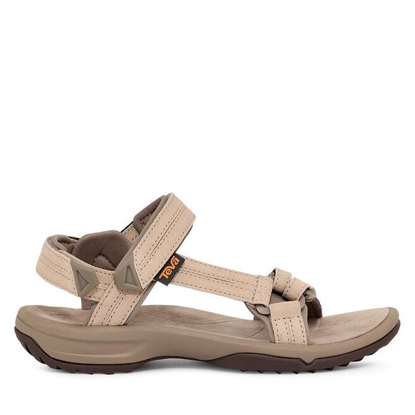 Sandały Teva. Brązowe sandały damskie Teva, bez wzorów, bez obcasa, bez zapięcia. Za 279.99 zł.