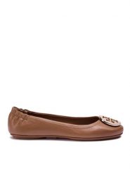 Tory Burch Baleriny Minnie Travel Ballet With Metal Logo 50393 Brązowy. Brązowe balerinki damskie Tory Burch, bez wzorów, ze skóry, bez obcasa, bez zapięcia. Za 1,249.00 zł.