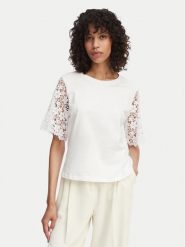 Marella T-Shirt Ceppo 2615971062 Biały Regular Fit. Białe t-shirty damskie Marella, s, bez wzorów, z bawełny, bez kołnierzyka, bez ramiączek. Za 329.99 zł.