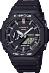 Zegarek sportowy Casio Męski analogowo-cyfrowy G-Shock czarna tarcza (GA-2100RL-1A). Czarne, analogowe zegarki męskie Casio, bez wzorów. Za 436.99 zł.