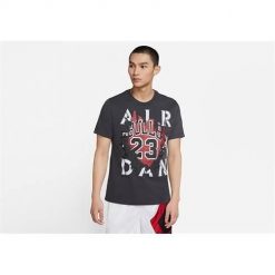 Koszulka sportowa męska Nike Air Jordan Aj5 85 Gfx. Czarne koszulki sportowe męskie Nike, m, bez wzorów, z bawełny, bez ramiączek. Za 273.00 zł.