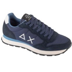 Buty sportowe Sneakersy męskie, Tom Solid. Niebieskie buty sportowe męskie SUN68, bez wzorów, bez zapięcia, trekkingowe. Za 399.99 zł.