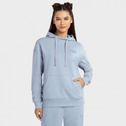 Bluza dresowa z kapturem Lifestyle damska SIROKO Splash-W. Niebieskie bluzy damskie SIROKO, xs, bez wzorów, z bawełny, eleganckie, bez ramiączek, z kapturem. Za 190.00 zł.