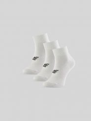 4F Skarpetki krótkie (3-pack) damskie - białe 35-38. Białe skarpetki damskie 4F, bez wzorów, z bawełny. Za 49.99 zł.