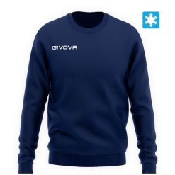 Bluza Givova Felpa Blue 2XS - Sportowy Komfort i Styl. Niebieskie koszulki sportowe damskie Givova, xs, bez wzorów, z bawełny, bez ramiączek, na fitness i siłownię. Za 175.99 zł.