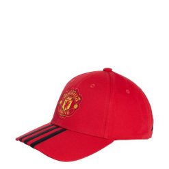 Czapka z daszkiem Manchester United. Czarne czapki damskie Adidas, bez wzorów, sportowe. Za 99.95 zł.