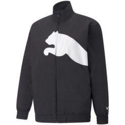 Kurtka treningowa męska PUMA Train Big Cat Lined Woven. Czarne kurtki męskie Puma, l, bez wzorów, z puchu, bez kaptura. Za 149.99 zł.