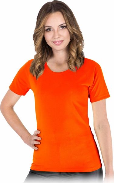 R.E.I.S. TS-EVORA - T-shirt damski z siateczki doskonała wentylacja idalny dla sportowców dzianina 100% poliester 130-135 g/m2 okrągły - pomarańczowy. Brązowe t-shirty damskie R.E.I.S., l, bez wzorów, z dzianiny, bez kołnierzyka, bez ramiączek. Za 10.83 zł.