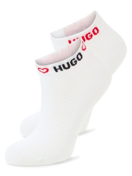 HUGO Skarpety w 2-paku Kobiety biały jednolity, 35-38. Białe skarpetki damskie Hugo, bez wzorów, z materiału. Za 59.95 zł.