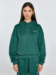 Bluza damska z kapturem zielona Megan 304. Zielone bluzy damskie BIG STAR, l, bez wzorów, z dzianiny, eleganckie, bez ramiączek, z kapturem. Za 229.99 zł.