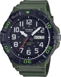 Zegarek Casio Zegarek marki Casio model MRW-210H-3A kolor Zielony. Akcesoria męski. Sezon: Cały rok NoSize. Zielone zegarki męskie Casio, bez wzorów. Za 191.35 zł.