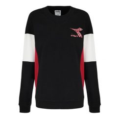 Bluza damska DIADORA L.SWEATSHIRT CREW LUSH M. Czarne bluzy damskie Diadora, l, bez wzorów, bez ramiączek, bez kaptura. Za 89.99 zł.