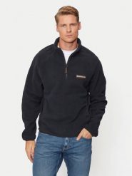 Napapijri Polar NP0A4HZO Czarny Regular Fit. Czarne bluzy sportowe męskie Napapijri, m, bez wzorów, z polaru, bez kaptura. Za 429.99 zł.