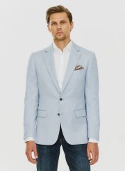 PAKO LORENTE – Niebieska marynarka męska. Niebieskie garnitury męskie Pako Lorente, m, bez wzorów, z jeansu, casualowe. Za 349.99 zł.
