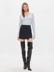 Tommy Hilfiger Sweter WW0WW40098 Błękitny Regular Fit. Niebieskie swetry nierozpinane damskie Tommy Hilfiger, xs, bez wzorów, z syntetyku, bez kołnierzyka, bez ramiączek. Za 309.99 zł.