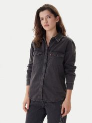 Levi's® Koszula jeansowa Western 16786-0108 Czarny Regular Fit. Czarne koszule damskie s, bez wzorów, z bawełny, bez kołnierzyka, bez ramiączek. Za 339.99 zł.