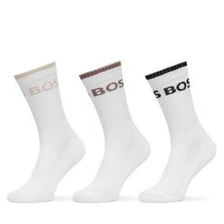 Skarpety długie BOSS. Białe skarpety męskie Boss, bez wzorów. Za 109.99 zł.