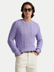 Polo Ralph Lauren Sweter 710775885531 Fioletowy jasny Regular Fit. Fioletowe swetry męskie Polo Ralph Lauren, l, bez wzorów, z bawełny, bez kołnierzyka, bez ramiączek. Za 949.99 zł.