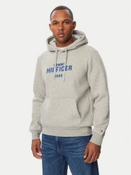 Tommy Hilfiger Bluza MW0MW44937 Szary Regular Fit. Szare bluzy męskie Tommy Hilfiger, m, bez wzorów, z bawełny, bez ramiączek, bez kaptura. Za 409.99 zł.