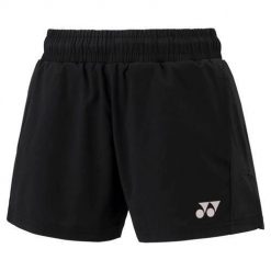 Spodnie badminton damskie Yonex CSYW00474B. Czarne szorty damskie YONEX, bez wzorów, z materiału, sportowe. Za 243.00 zł.