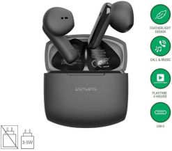 Słuchawki 4smarts Wireless Headset SkyBuds Air czarny. Czarne słuchawki bezprzewodowe 4smarts. Za 68.54 zł.