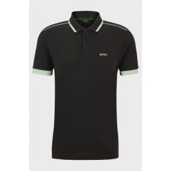 Koszulka Polo męska BOSS Paddy 1 Charcoal regular fit czarna (50512995-016). Szare koszulki sportowe męskie Boss, m, bez wzorów, bez ramiączek. Za 279.00 zł.
