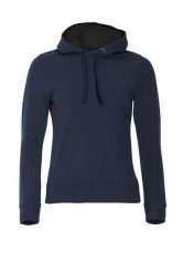 Clique Classic Hoody Women – damska bluza z kapturem, dark navy. Niebieskie bluzy damskie CLIQUE, s, bez wzorów, z bawełny, bez ramiączek, z kapturem. Za 309.10 zł.