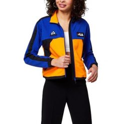 Kurtka sportowa damska Fila Calanthe Sweat rozsuwana. Niebieskie kurtki sportowe damskie Fila, m, bez wzorów, z bawełny, bez ramiączek, bez kaptura. Za 249.00 zł.