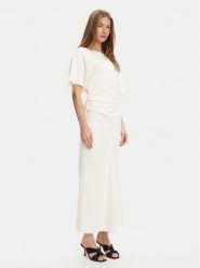 STAUD Sukienka koktajlowa Amelie R25S2120TP Écru Slim Fit. Sukienki damskie STAUD, s, bez wzorów, z syntetyku, wizytowe, bez kołnierzyka, bez ramiączek. Za 1,589.00 zł.