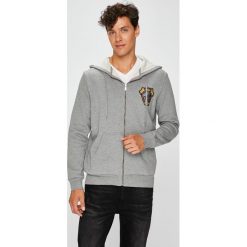 Trussardi Jeans - Bluza. Szare bluzy męskie TRUSSARDI JEANS, m, z aplikacjami, z bawełny, bez ramiączek, z kapturem. W wyprzedaży za 269.90 zł.