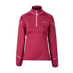 Bluza damska Swiftlayer half zipp VTX. Brązowe bluzy damskie Bergson, bez wzorów, sportowe, bez ramiączek, bez kaptura. W wyprzedaży za 183.00 zł.