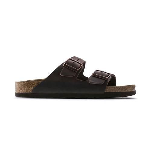 Klapki damskie Birkenstock Arizona. Brązowe klapki damskie Birkenstock, bez wzorów, z materiału, sportowe, bez obcasa, bez zapięcia. Za 479.00 zł.