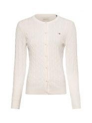 Gant Kardigan Kobiety Bawełna biały, XS. Białe kardigany damskie GANT, xs, bez wzorów, z bawełny, eleganckie, bez kołnierzyka. Za 749.95 zł.