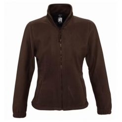 Damska Bluza Polarowa North Fleece Jacket. Brązowe bluzy damskie SOL'S, na zimę, s, bez wzorów, z polaru, sportowe, bez ramiączek, bez kaptura. Za 109.99 zł.