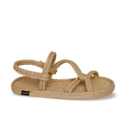 Sandały damskie Mykonos. Brązowe sandały damskie Aulp, bez wzorów, z kauczuku, z otwartym noskiem, bez obcasa, bez zapięcia. Za 159.99 zł.