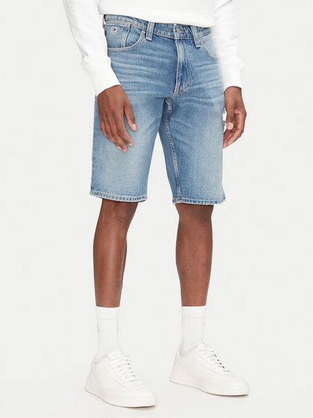 Tommy Jeans Szorty jeansowe Ronnie DM0DM21331 Niebieski Regular Fit. Niebieskie szorty męskie Tommy Jeans, bez wzorów, z bawełny. Za 219.99 zł.