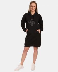 Damska bluza/sukienka sportowa Kilpi HEYDEN-W. Czarne bluzy damskie Kilpi, s, bez wzorów, z bawełny, biznesowe, bez ramiączek, z kapturem. Za 215.49 zł.