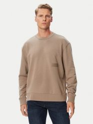 BOSS Bluza Crewneck 50564103 Szary Regular Fit. Szare bluzy męskie Boss, l, bez wzorów, z bawełny, bez ramiączek, bez kaptura. Za 599.99 zł.