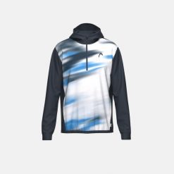 TOPSPIN Hoodie Men. Niebieskie bluzy sportowe męskie Head, bez wzorów, bez kaptura, tenisowe. Za 380.00 zł.