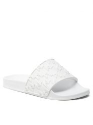 KARL LAGERFELD Klapki KL80903 Biały. Białe klapki damskie KARL LAGERFELD, bez wzorów, z tworzywa sztucznego, bez obcasa, bez zapięcia. Za 299.99 zł.