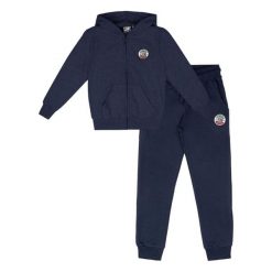 Bluza z kaptur na czas wolny na co dzień. Niebieskie bluzy damskie LEONE 1947 APPAREL, bez wzorów, z bawełny, sportowe, bez ramiączek, bez kaptura. W wyprzedaży za 136.83 zł.