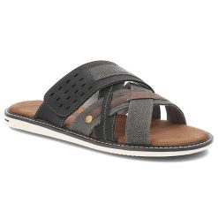 Czarne Klapki Wrangler Modne Obuwie Męskie. Czarne klapki męskie Wrangler, bez wzorów, ze skóry, bez zapięcia. Za 249.00 zł.